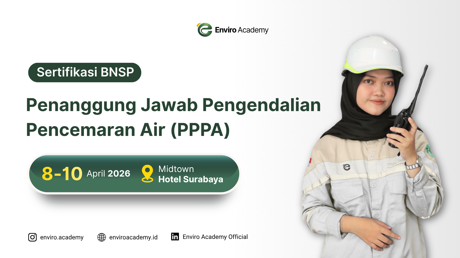 Sertifikasi Penanggung Jawab Pengendalian Pencemaran Air (PPPA) – Sertifikasi Resmi BNSP