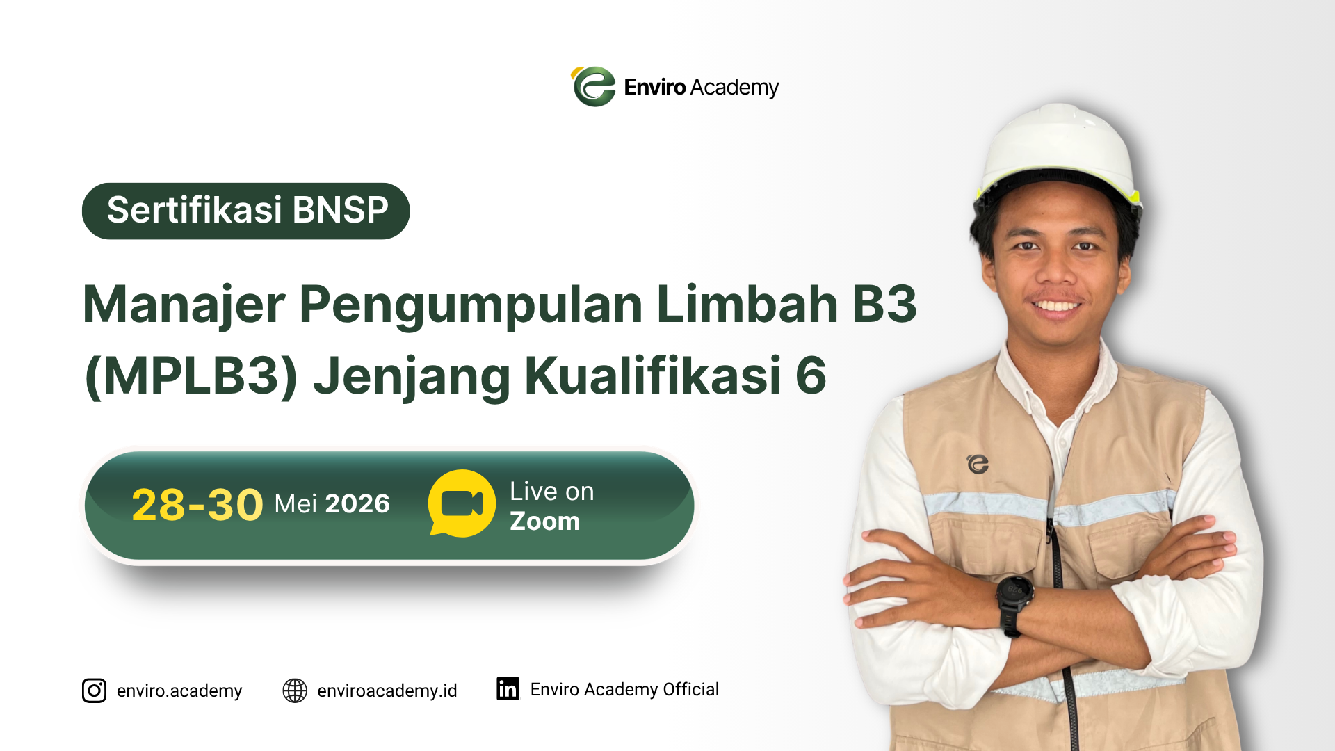 Sertifikasi Manajer Pengumpulan Limbah B3 (MPLB3) Jenjang Kualifikasi 6 – Sertifikasi Resmi BNSP