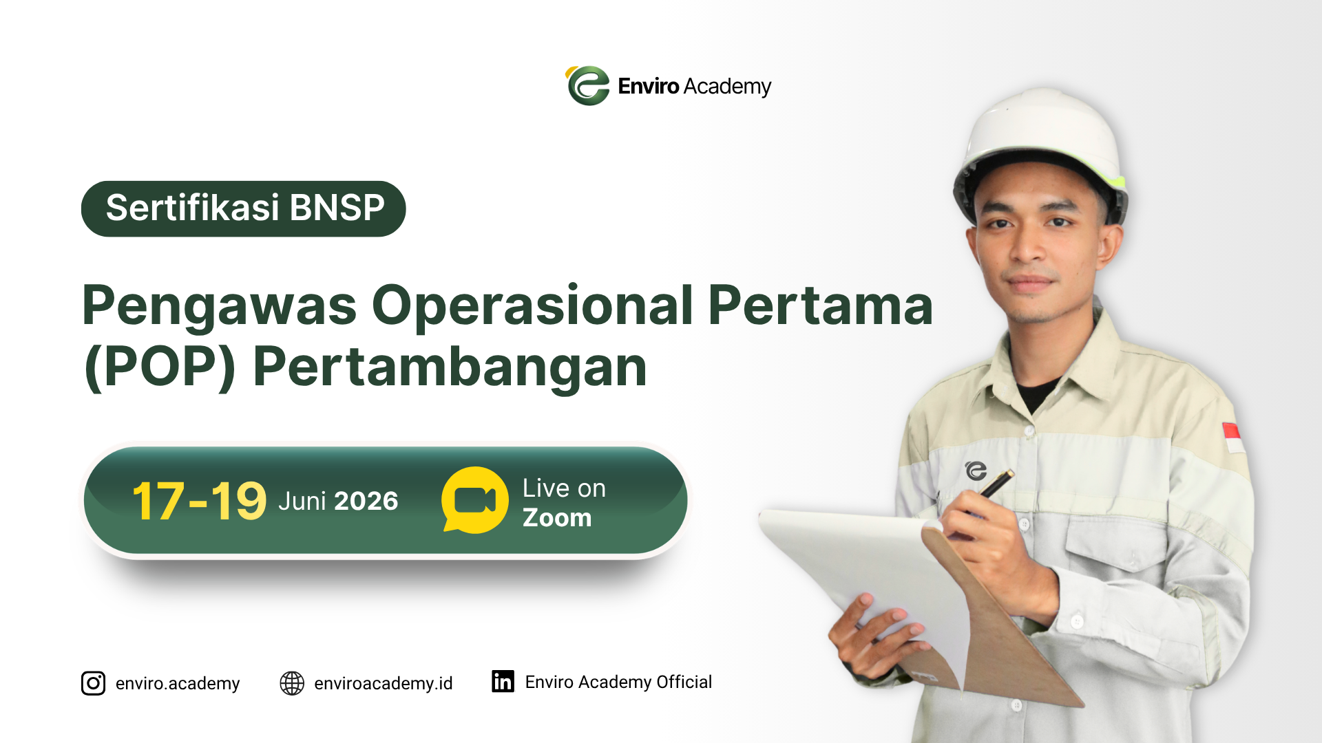Sertifikasi Pengawas Operasional Pertama (POP) Pertambangan – Sertifikasi Resmi BNSP